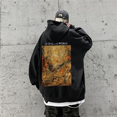 供抖音丶重磅高品棉350克排扣连帽圣母卫衣LW6061-特p58控78，男装卫衣，星座508（原C305）