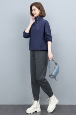 套装加绒运动套装女休闲时尚春秋卫衣洋气品牌减龄两件，女装套装/套裙，涵誉