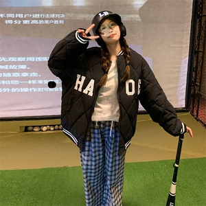 2021年新款棒球服外套女冬季棉服2021百搭ins棉衣棉女图片
