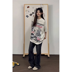 【有货】1274CC-特P28汉堡薯条印花短袖t恤男女，男装T恤，星座1007（原301D）