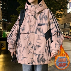 【】秋冬港风青少年加绒加厚夹克男潮牌设计感外套JK9901-P85，男装夹克，星座301D(原星座1004-8）