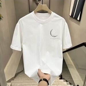 1506/QX9690/P33纯棉短袖t恤男士夏季潮印花百搭半袖上衣服图片