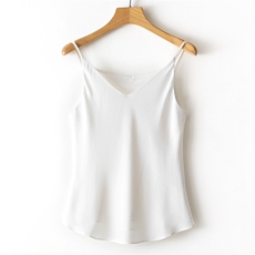 2025夏季时尚真丝地道背心V领无袖西装内搭性感缎面丝滑小美背，女装背心吊带，瑞上羊绒