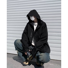 机能风连帽街休闲痞帅气工装外冲锋衣男春秋季潮牌外套C428/P65，男装夹克，星座506