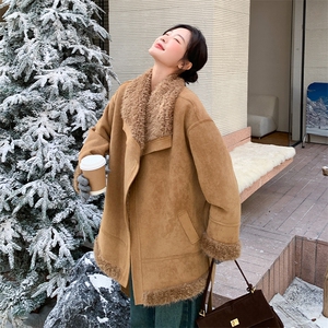 新款有数据  韩系大翻领皮毛一体2C277-9518-P215-K338图片