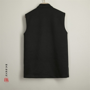 春装新款风男装改良男士唐装马甲MJ76P95图片