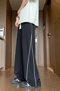 K9078/特P35冰丝裤子男士夏季凉感百搭垂感休闲裤宽松阔腿速干裤图片