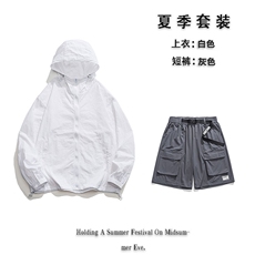 白衣灰裤