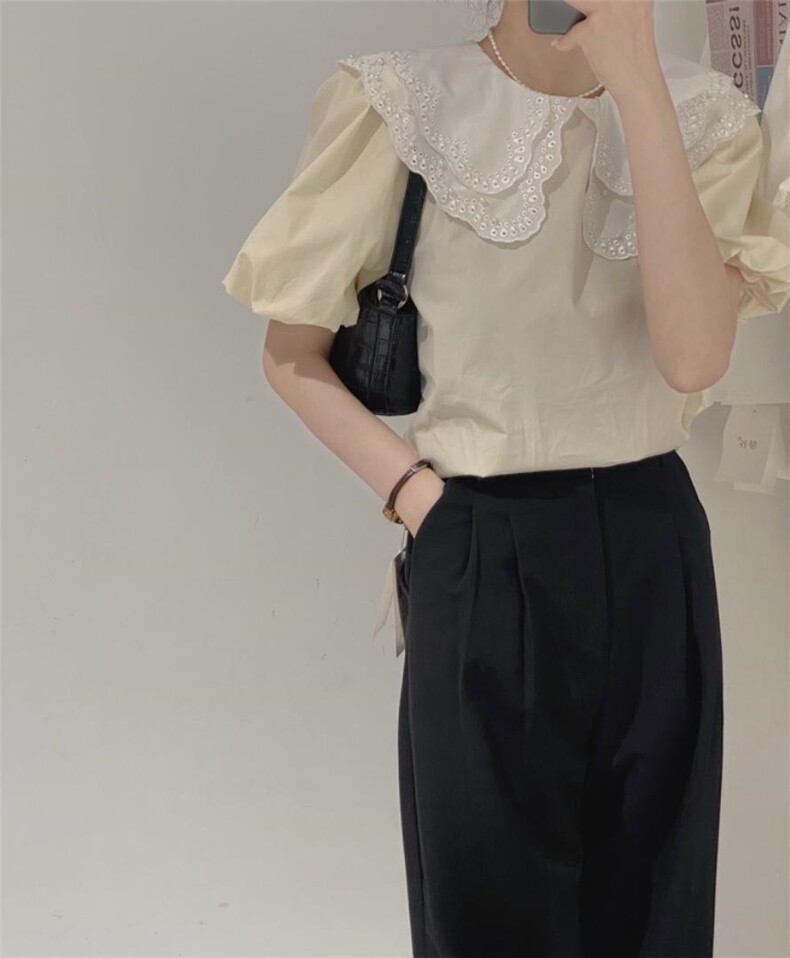 娃娃领小衫，其它，驿谷