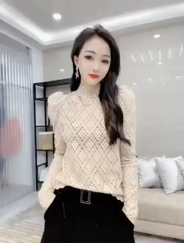 9510#金貂绒蕾丝加衬打底小衫。,女装,红妞(1F)