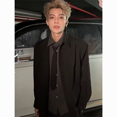 档口现货D5170-特批65高级感纯色假两件领带衬衫男士上衣，男装衬衫，星座603-2