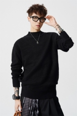 8XL-M圆领毛衣男秋冬保暖针织打底衫新款内搭上衣厚MY1218P45控68，男装T恤，电商D206-1