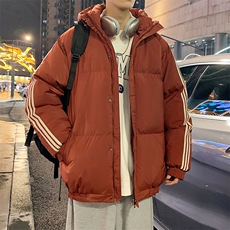 港风潮牌新款织带连帽可拆卸棉服潮流保暖棉衣M088-P85控129，男装棉衣，星座717