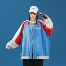 中性风2023秋季新款ins潮牌字母印花棒球服夹克G412p65控88，男装夹克，A247A