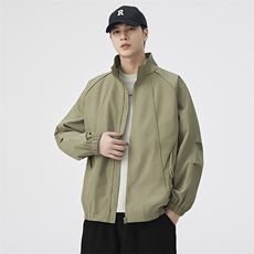 春季新款宽松立领夹克男纯色上衣外套DSA157B-JK7921-特P56，男装夹克，电商A157B