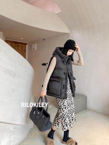 2021冬韩版90绒羽绒马甲，女装马夹，雷洛奇丽