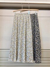 碎花雪纺百褶裙，其它，久意