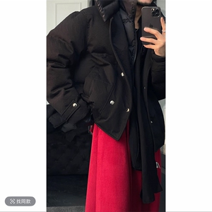 抖音冬季时尚美式假两件宽松棉服保暖棉衣男M221-P145 (网图图片