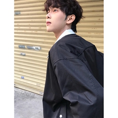 白条纹双面穿夹克外套男翻领简约韩版春秋冬季JK002，男装夹克，星座1116A（原606A-3）