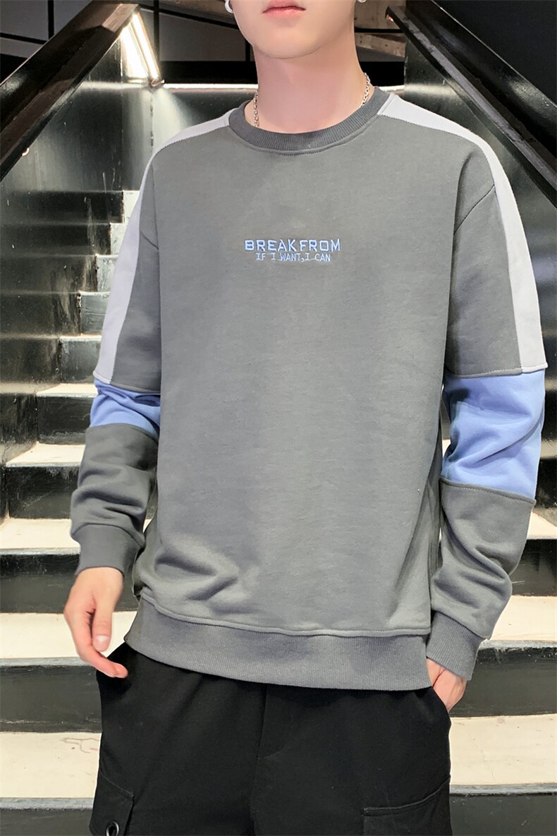 卫衣男秋季新款潮圆领帅气休闲百搭潮流宽松型打底衫上衣服P25,男装卫衣,星座217-4