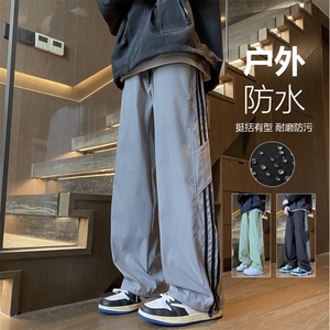 抖音品质秋季新款潮流条纹设计宽松冲锋裤B315-K24315-特p35控68图片