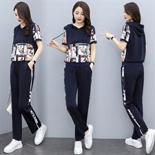 长袖运动卫衣套装女春季2025新款小个子气质显瘦休闲裤两件套洋气,女装套装/套裙,奕薇雅
