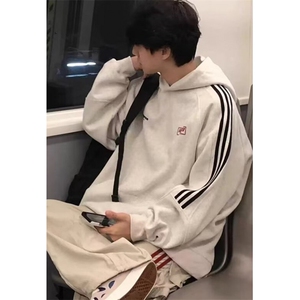 秋冬新款港风情侣连帽卫衣外套男生痞帅高街上衣服WY39