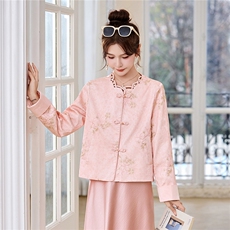 新中式G风外套女2026春季新款复古刺绣提花设计感时尚气质外套，女装短外套，时尚俏佳人