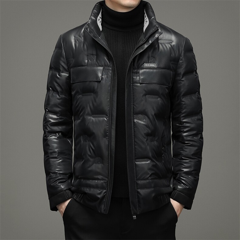 2023冬季商务休闲纯色立领羽绒服男士休闲90%羽绒外套ZG2907-P280，男装羽绒服，电商B212（原钱塘6029）