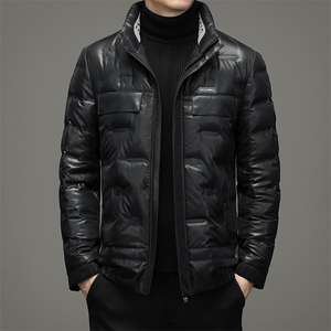 2023冬季商务休闲纯色立领羽绒服男士休闲90%羽绒外套ZG2907-P280图片