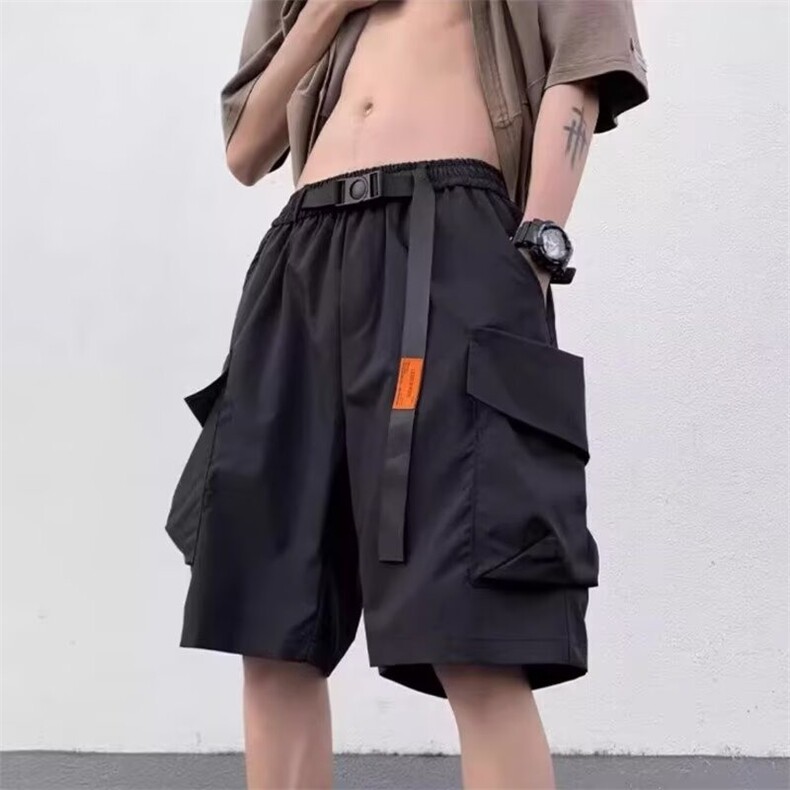 港风机能工装短裤男士夏季新款速干多口袋美式休闲五分裤潮牌运动,男装牛仔裤,星座1210-1