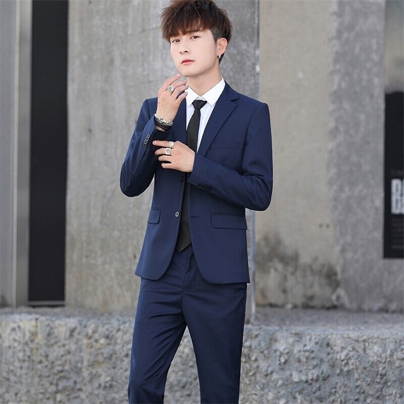 JS8632-XK-MP125西服套装男两件套韩版修身商务职业正装西装新郎结婚,男装西服,星座510A-2