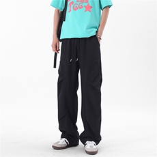 A429-YK193-特P28现货夏季轻薄透气冰丝休闲工装褶皱长裤，男装工装外套，电商A429