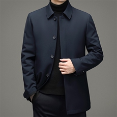 男士短款冬季加厚保暖可拆卸内胆羽绒服中年爸爸装商务休闲外套，男装羽绒服，电商B212（原钱塘6029）