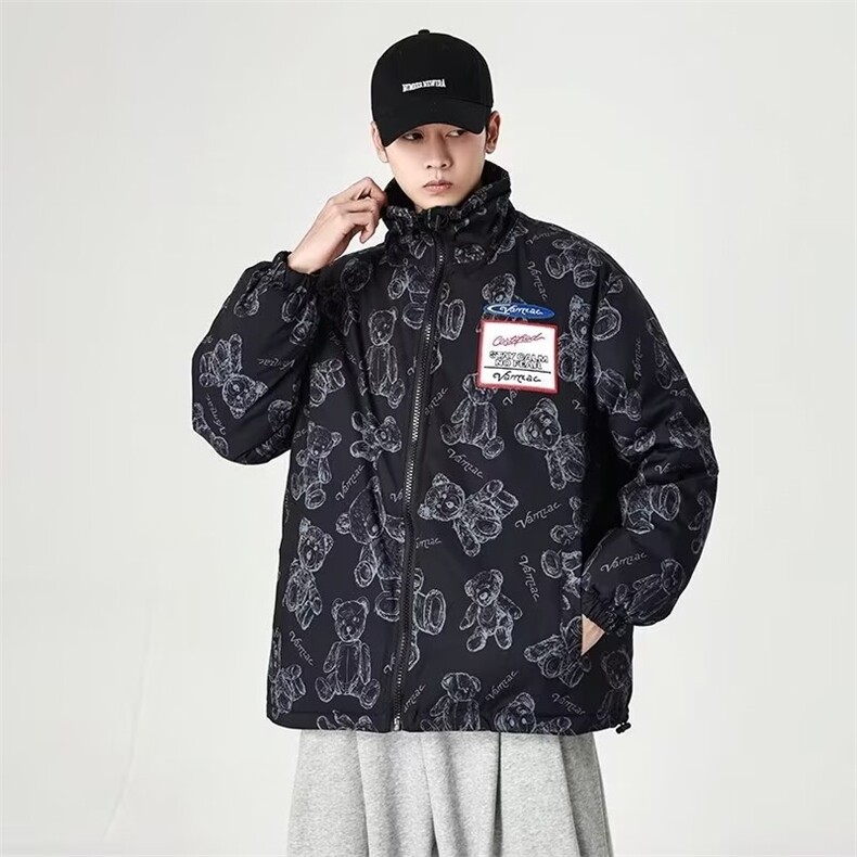 羽绒服新款时尚棉衣韩版宽松休闲保暖短款立领外套N02,男装棉衣,星座506