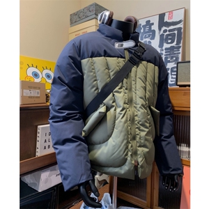 【现货】拼接贴标棉服 自制图片