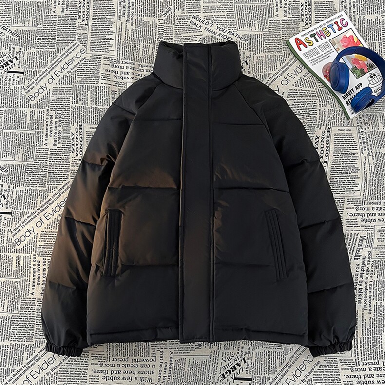 冬季立领棉衣纯色休闲加厚保暖棉服棉袄情侣款A266-MF365-P45特批图片