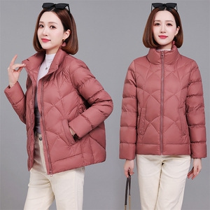时尚保暖女款棉服 冬季新款长袖宽松立领外套图片