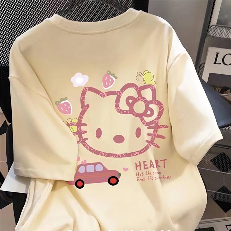 M367-P2524夏季新款创意卡通hellokitty少女纯棉印花短袖,男装T恤,星座617A-2