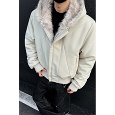 座山雕现货韩式高级感超大毛领宽松加厚棉服男M6809-TP98不，男装棉衣，星座307A