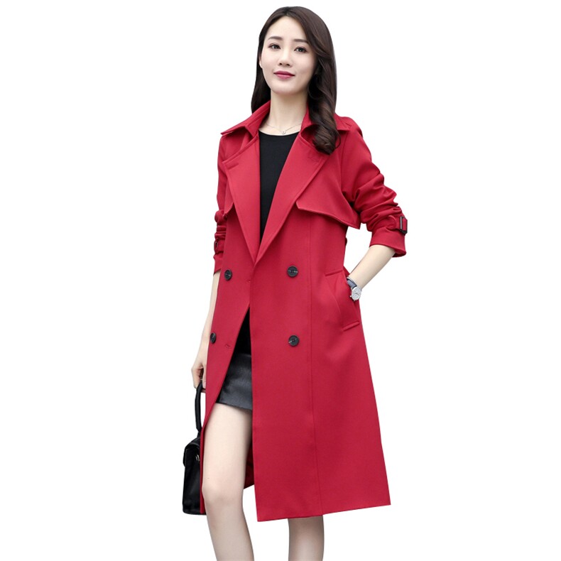 高级感风衣女中长款2023春秋新款气质英伦风今年流行咖色大衣外套,女装风衣,瑶迪依秀