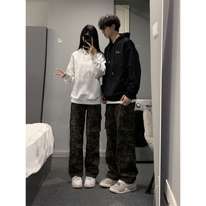 抖音得物供货 可提供视频 春装重磅美式宽松连帽卫衣DL3003图片