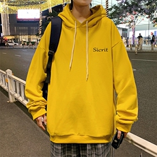 WY2098-P35加绒款-P40纯棉连帽卫衣男大码运动帽衫宽松薄外套男，男装卫衣，电商A040