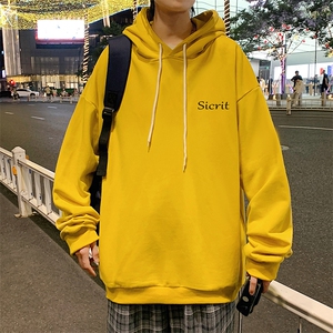 WY2098-P35 加绒款-P40 纯棉连帽卫衣男大码运动帽衫宽松薄外套男图片
