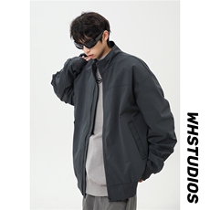 港风美式日系褶皱设计感立领夹克外套男潮XZ213-JK1234-P88控108，男装夹克，星座213