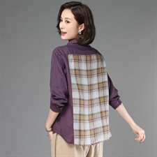 衬衫时尚潮流舒适排多扣2021年春季长袖个性气质，女装衬衫，小林双子