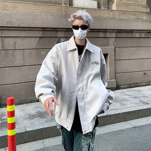 秋季美式复古宽松街头港风潮牌机车外套男休闲夹克JK0756-P70图片