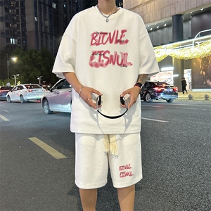 套装！ 华夫格套装短袖T恤短裤男 TZ218-特P 38图片