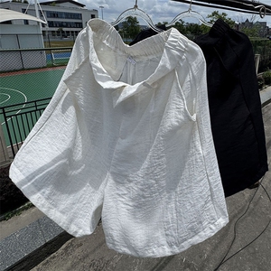 TK1风棉麻宽松短裤透气凉爽舒适高级面料中裤沙滩裤慵懒潮男图片