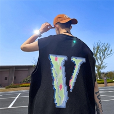 华夫格背心重磅220克像素v印花HB7118-P25控38（抖音不可售），男装背心/马甲，星座508（原C305）